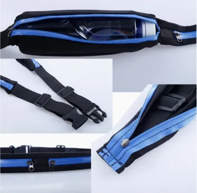 BSCI GRS Outdoor Sports Waist Bag Multifunctional Waterproof Double Bag Running Bicycle Mobile Wallet