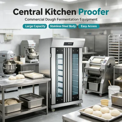 Bread Proofer Fermentation Cabinet Mobile Dough Fermenting Cabinet with Glass Door for Bakery Daily Processing