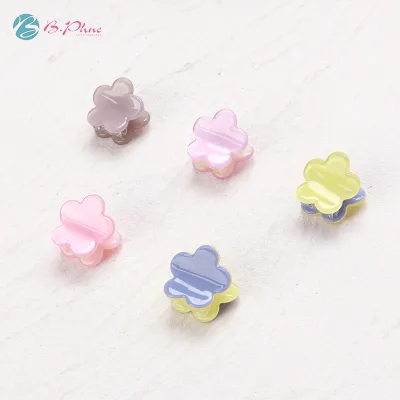 Hot Sale Custom Girls Cute Colorful Mini Plastic Flower Claw Hair Clips