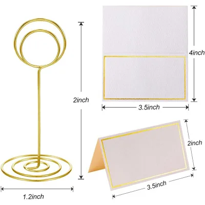 Ready to Ship 2inch Gold Silver Rose Gold Table Sign Stand Photo Picture Holders Table Name Holder