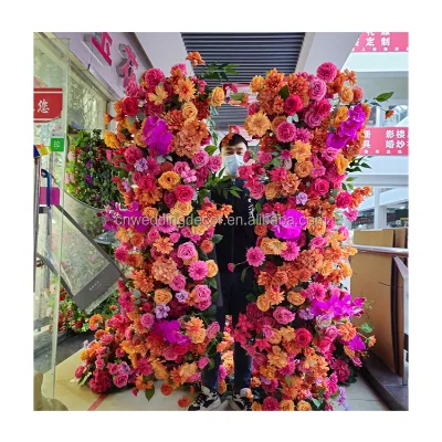 Pink Wedding Decoration Wholesale Silk High Quality Flowers Artificial Flower Runner for Party