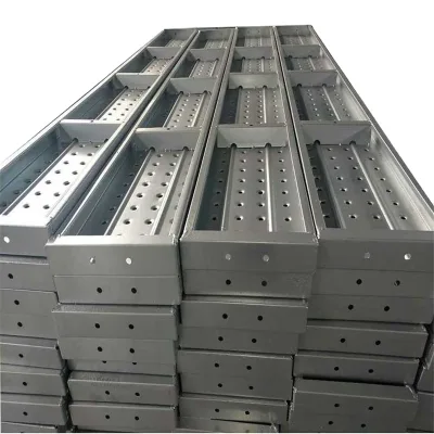 Metal Plank Galvanized Scaffolding Wailking Board Steel Hot Dip Galvanized Deck Used at Scaffolding Tower Scaffolding Plank Jet