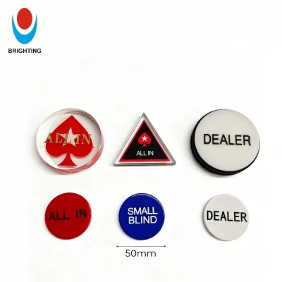 Custom Poker Buttons Set: Dealer, All In, Blind, Multiple Sizes & Colors Available Custom Accept, Home or Club or Casino
