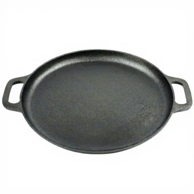 30 cm 35 cm Grill Plate Baking Pan Crepe Flat Skillet with Dual Loop Handles Round Griddle Cast Iron Pizza Pan