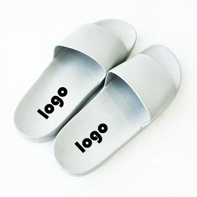 Flat Customize Logo Comfortable Slides Slippers for Men,Durable Blank Slide Sandals Slippers,Hotel Custom Logo Slides Fashion