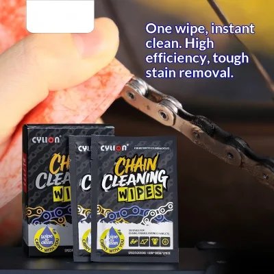 Bicycle Chain Cleaning Wipes Reusable Bike Chain Degreaser Individually Packaged Compact Portable Frames Motorcycles Chains