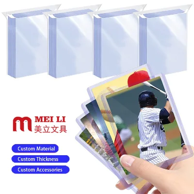 Custsom Trading Playing Card Game Basketball Football Holographic Sports Trading Cards Transparent Pvc Card Sleeves