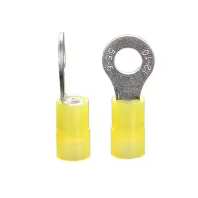 Waterproof Double Wire Crimping Metal Ring Terminal for Wire Connecting Nylon Insulated Double Crimp Nylon Ring Terminals