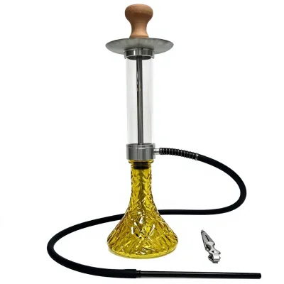 In-stock New-style Arabic Metal Shisha Hookah Set Fruit Jug Large-size Single-tube Multi-color American/European Style Bars