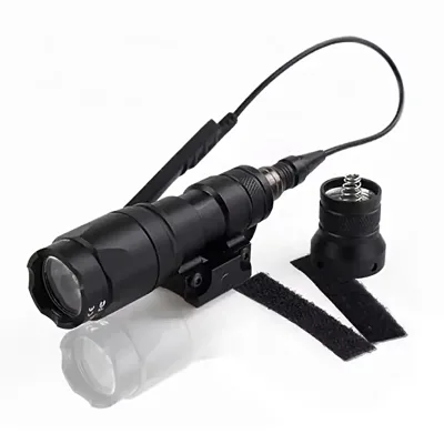 Outdoor Hiking Camping FL-01 LED 180 Lumen Waterproof Metal Mini Tactical Flashlight with Magic Tape