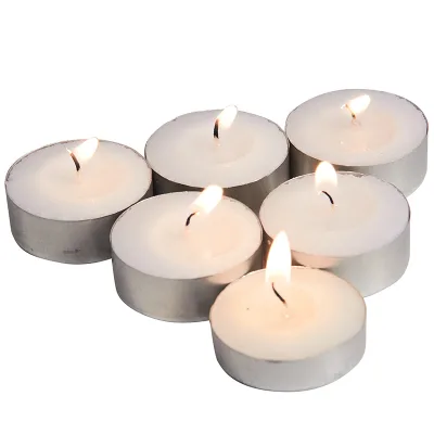 Home Party Wedding Decorative Unscented Paraffin Wax Tealight Candles 9 Hours with Pure Wick