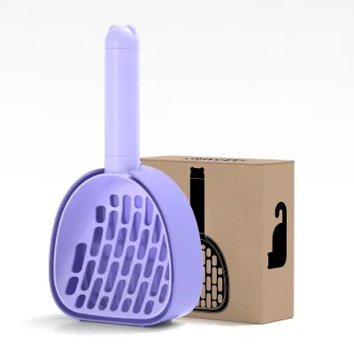 New cat Litter Scoop with a Support Sieve with a Deep Shovel and a Poop Bag Dispenser Easy to Clean cat Litter Box Cleaner Scoop