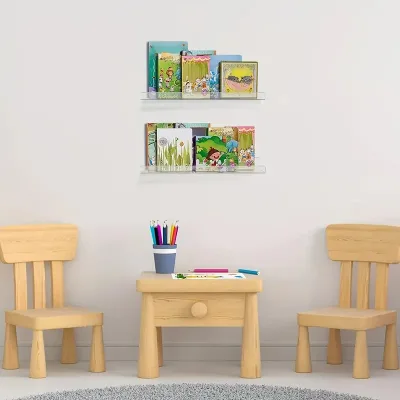 Modern 4/12/15inch Acrylic Record Rack Wall-Mounted Display Rack for Nail Polish Magazine CD Album Cross-Border Set