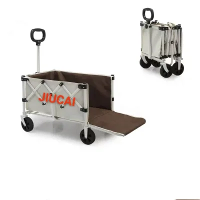 All Terrain Stainless Steel Picnic Trolley Big Wheel Folding Beach Fishing Cart with OEM Support