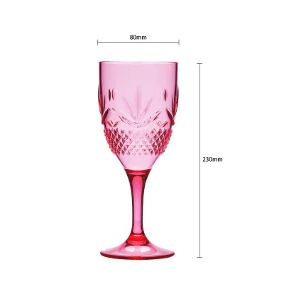 Plastic Drinking Glasses , Food Grade, Beautiful, Durable, Not Easy to Break, Can Be Used to Drink , Drink Red Wine