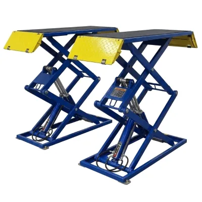 Heavy Duty on Ground Hydraulic Double Layer Scissor Lift Platform for Tire Service Lift Model ECO5235 18 Months Warranty
