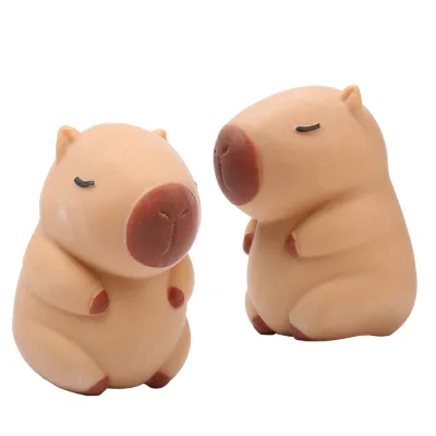 Wholesale Cute Kapibala 10cm Tall air Filled Decompression Squeeze Toys for Children