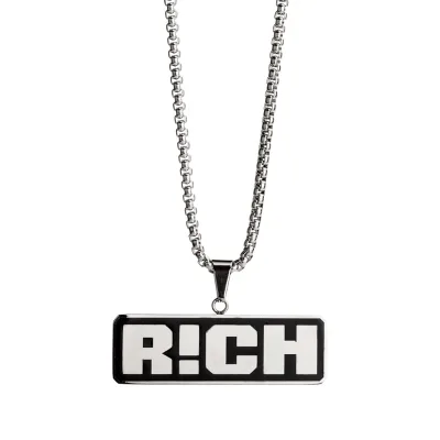 Minimalist Hip-Hop Style Stainless Steel Princess Cut Pendant Link Chain Necklace Trendy Street Photography Accessory Unisex