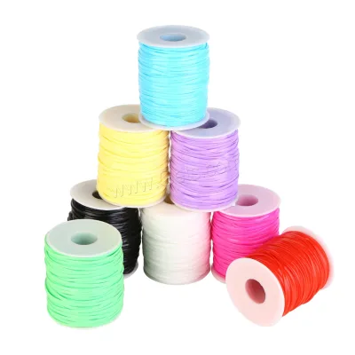 Hot Sale Plastic Cord Flat PVC Woven Rope DIY Jewelry Accessories 2.3mm*0.8mm*40m