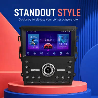 Radio DVD Player Screen For Ford Fusion Mondeo QLED GPS Plug Mobile Bass Media Receiver Calling Module HiFi 2013 2019 9 Inch