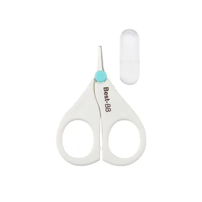 Safe Care Baby Nail Scissors with Safety Cover Beautiful Designing Stainless Steel Cuticle Customized Color Package Logo Baby