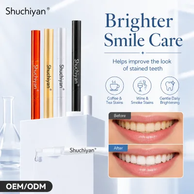 Private Label OEM Tooth Whitening Gel Applicator Pen for Coffee Tea Wine Smoke Stain Removal Sensitive Teeth Brightening Care