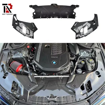 Dry Carbon Fiber for BMW M5 F90 5 Series G30 2017-2023 Cooling Shroud Cover Headlight Eyebrow Cover Body Kit