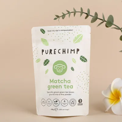 Custom Biodegradable Ziplock Plastic Packaging Zipper Stand up Compostable Pouch