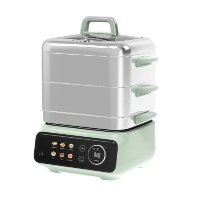 New Electric Steamer 304SS High Level Quality Digital Knob Control Removable POt Multifunction Steamer Big Capacity 17L
