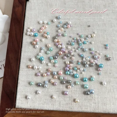 New Style Resin Pearl Nail Art Decorations Colorful Nail Art DIY Jewelry Accessories