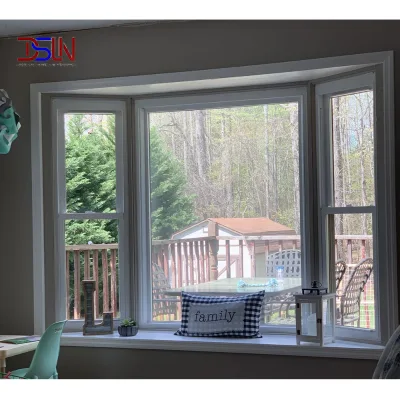 Premium Projection Window Thermal Break Triple Glazed Low E Glass Heat Insulation Durable Hardware for High End Penthouse Suite