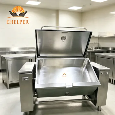 80L-320L Tilt Kittle Multi-purpose Tilting Stockpot |Tilt Cooking Pot | Tilting Bratt Pan with Mixer | Cooking Wok