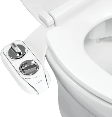 Toilet Application High Quality Dual Nozzle Electric Adjustable Water Pressure Self-Cleaning Shattaf Bidet Attachment for Toliet