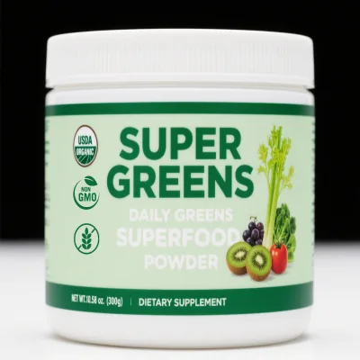 Organic 100% Pure Super Greens Powder Nutrition Super Greens Powder for Digestive Enzymes