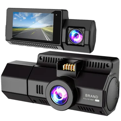 4K+1080P Dual Camera Dash Cam with IR Night Vision Loop Recording, and Wide Angle Lens - 3.16 Inch IPS Screen Car Dvr Blackbox