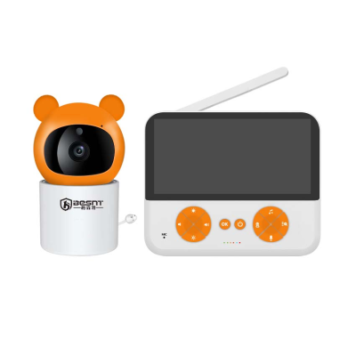 Temperature Detection 5inch Screen Video Surveillance Night Distance m Baby Security Camera