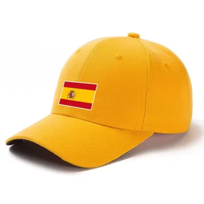 Spain Country Flag Polyester Material Fan Supplies Sports Running Baseball Cap