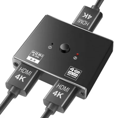 HD MI Switcher 4K 60HZ HDCP HDMI 2.1 Switch 1x2 2x1 Adapter 2 in 1 Out Bidirectional Converter