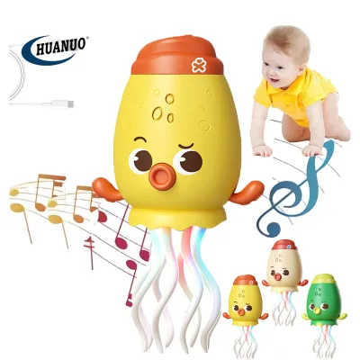 Electric Dancing Octopus Toy Interactive Dancing Walking Moving Sensory Induction Octopus Dancing Squid Toy with Lights & Music
