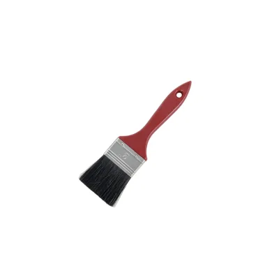 High Quality Black Bristle Paint Brush Red Plastic Handle Oil Paint Brush for Wall Furniture Painting Cleaning