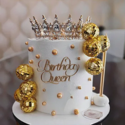 New Style Princess Happy Birthday Flower Number Cake Inserts with Party Supplies for Women's Queen Celebration