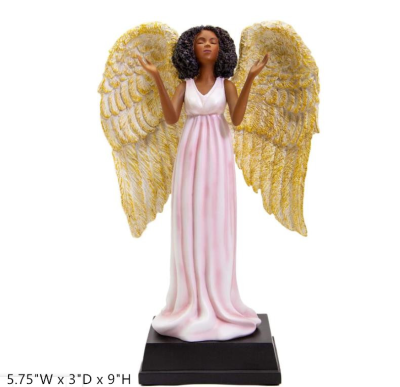 polyresin Figurine Pink Angel Collectible Figurine