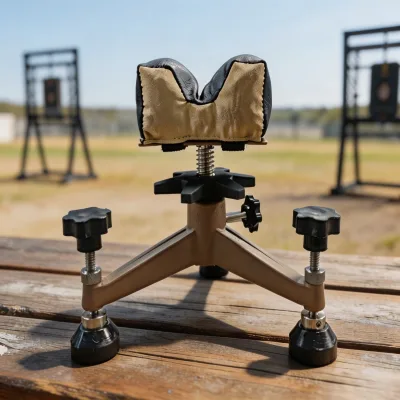 Tactical Metal Benchrest Shooting Stand for Outdoor Long Range Target Practice