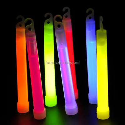 Custom LOGO 6in Glow Sticks for Chinese New Year LED Colorful Flashing Light Stick for Raves Concerts Parties Wedding