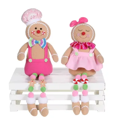 SOTE New Arrival Gingerbread Man 37CM/40CM Cotton Polyester Custom Logo BSCI Certified OEM/ODM Acceptable Christmas Decoration