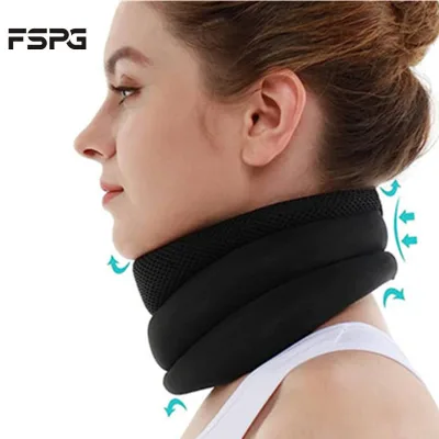 FSPG New Product Soft Breathable Cervical Collar Neck Brace for Pain Relief & Posture Correction