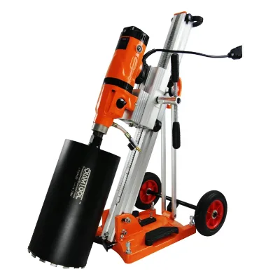 Electric Diamond Core Drilling Machine 3-Speed 1800W-3300W Concrete Drill Rig with Safety Clutch Stand Reinforced Concrete EU/US