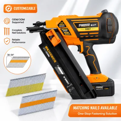 LD3490 20V Cordless 34° Framing Nailer Brushless Paper Collated Nail Gun with Matching Nails OEM