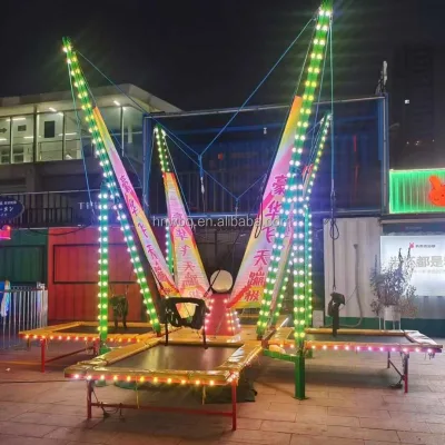Low Price Rubber Adult 4-Person Bungee Jumping Amusement Equipment for Indoor/Outdoor Use-Durable & High Safety