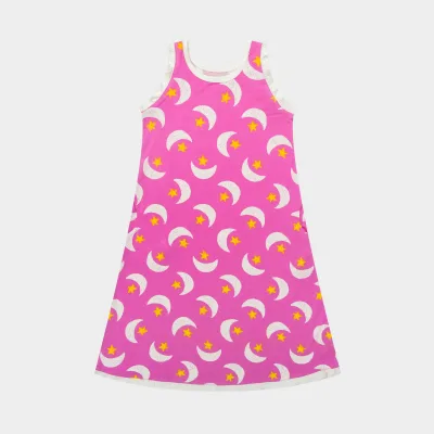 Wholesale Breathable pink Anti-Wrinkle Baby Girls Bamboo Dress Designs Outfits Sleeveless kid girl Dress